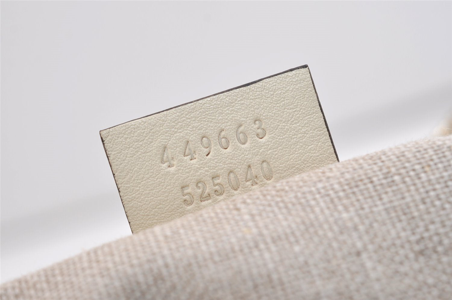 Authentic GUCCI Micro Guccissima GG Leather 2Way Hand Bag 449663 White 5860J