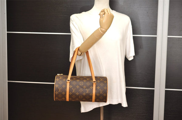 Authentic Louis Vuitton Monogram Papillon 30 Hand Bag M51385 LV 5862J