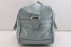 Authentic GUCCI Impreme 2Way Boston Bag GG PVC Leather 374769 Light Blue 5865J