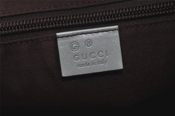 Authentic GUCCI Impreme 2Way Boston Bag GG PVC Leather 374769 Light Blue 5865J