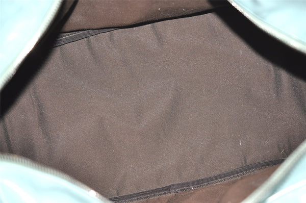 Authentic GUCCI Impreme 2Way Boston Bag GG PVC Leather 374769 Light Blue 5865J