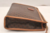 Authentic CELINE Macadam Blason Pattern Clutch Hand Bag PVC Leather Brown 5868K