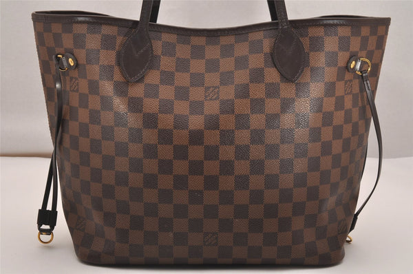 Authentic Louis Vuitton Damier Neverfull MM Shoulder Tote Bag N41358 LV 5869J