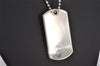 Authentic GUCCI Vintage Silver 925 Dog Tag Chain Necklace Box 5869K