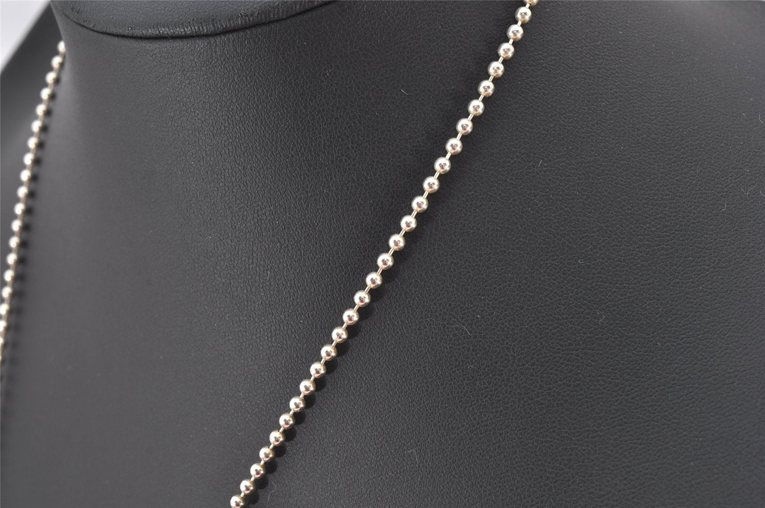 Authentic GUCCI Vintage Silver 925 Dog Tag Chain Necklace Box 5869K