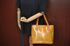 Authentic Louis Vuitton Vernis Houston Shoulder Hand Bag Yellow M91004 LV 5870H