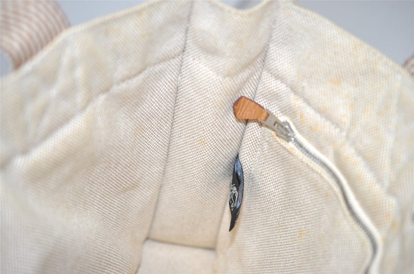 Authentic HERMES New Fourre Tout PM Hand Tote Bag Purse Canvas Beige 5871I