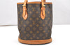 Authentic Louis Vuitton Monogram Bucket PM Shoulder Tote Bag M42238 Junk 5871K