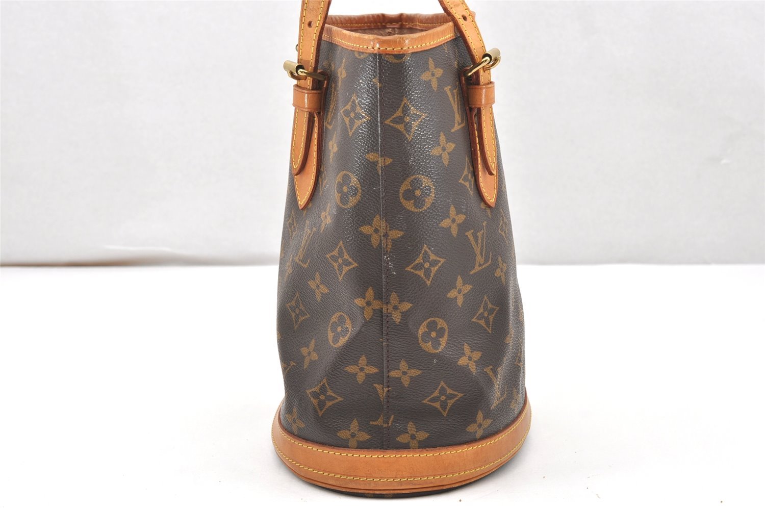 Authentic Louis Vuitton Monogram Bucket PM Shoulder Tote Bag M42238 Junk 5871K