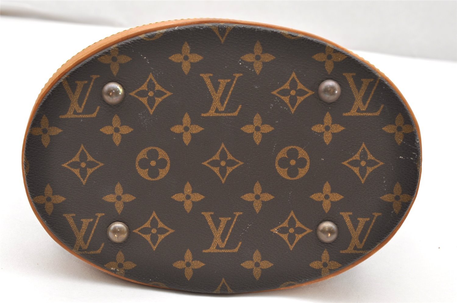 Authentic Louis Vuitton Monogram Bucket PM Shoulder Tote Bag M42238 Junk 5871K