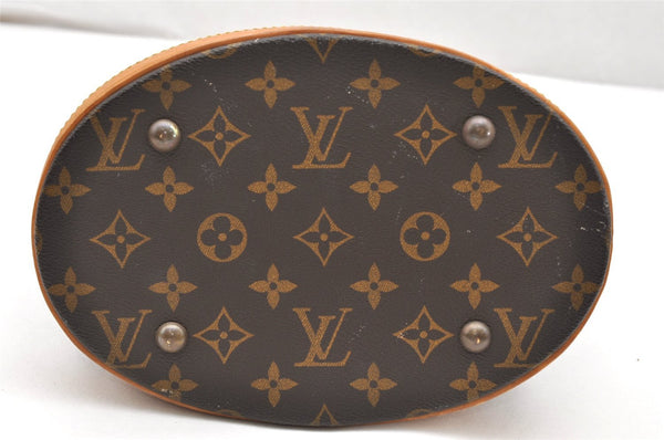 Authentic Louis Vuitton Monogram Bucket PM Shoulder Tote Bag M42238 Junk 5871K