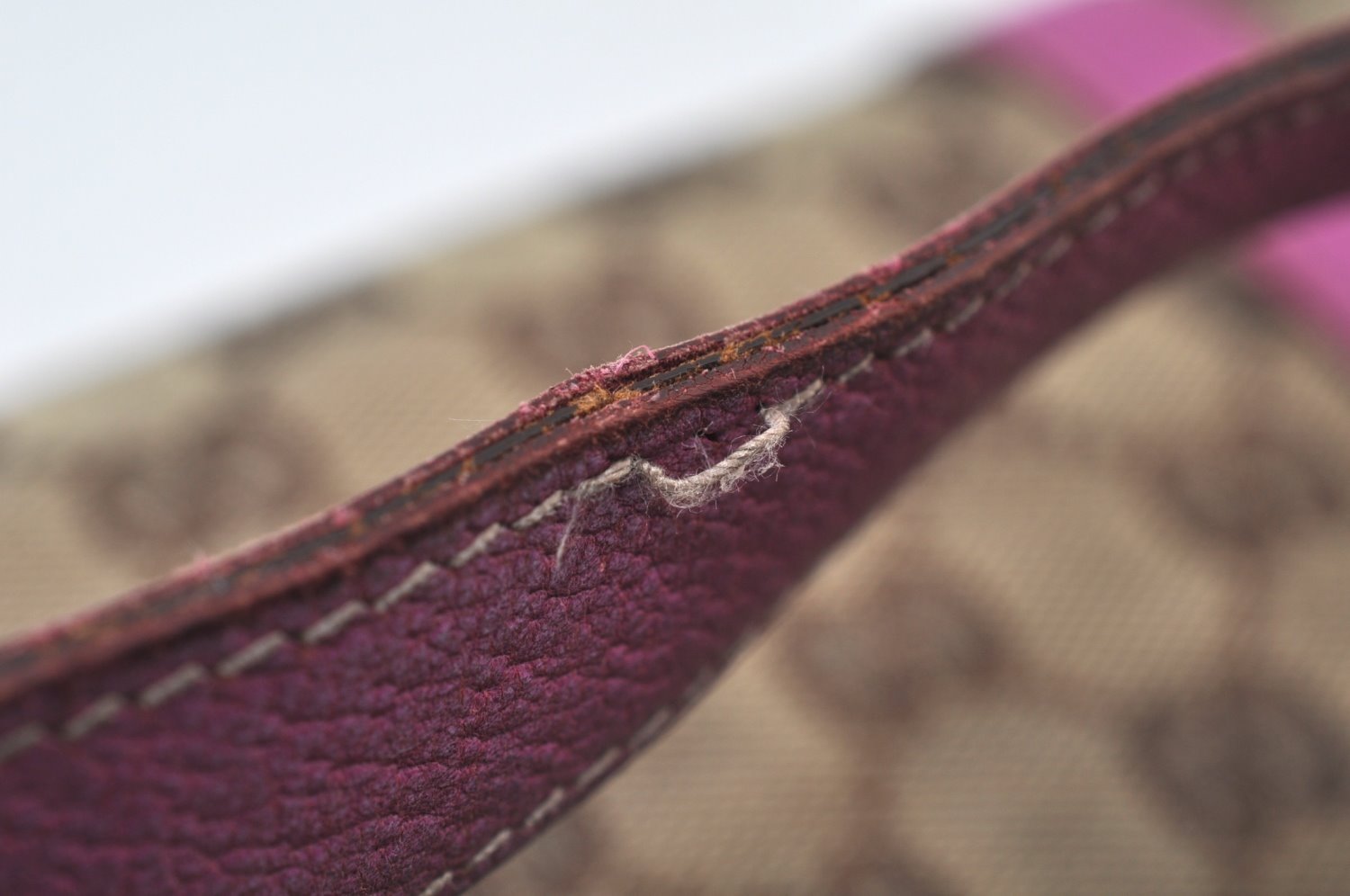 Authentic GUCCI Abbey Hand Tote Bag Purse GG Canvas Leather 141471 Brown 5872I