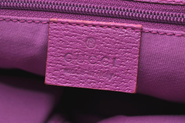 Authentic GUCCI Abbey Hand Tote Bag Purse GG Canvas Leather 141471 Brown 5872I