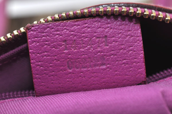 Authentic GUCCI Abbey Hand Tote Bag Purse GG Canvas Leather 141471 Brown 5872I