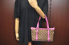 Authentic GUCCI Abbey Hand Tote Bag Purse GG Canvas Leather 141471 Brown 5872I