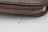 Authentic CELINE Vintage Enamel Coin Purse Pouch Brown 5872K