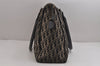 Authentic Christian Dior Trotter Boston Hand Bag Canvas Leather Black 5873J