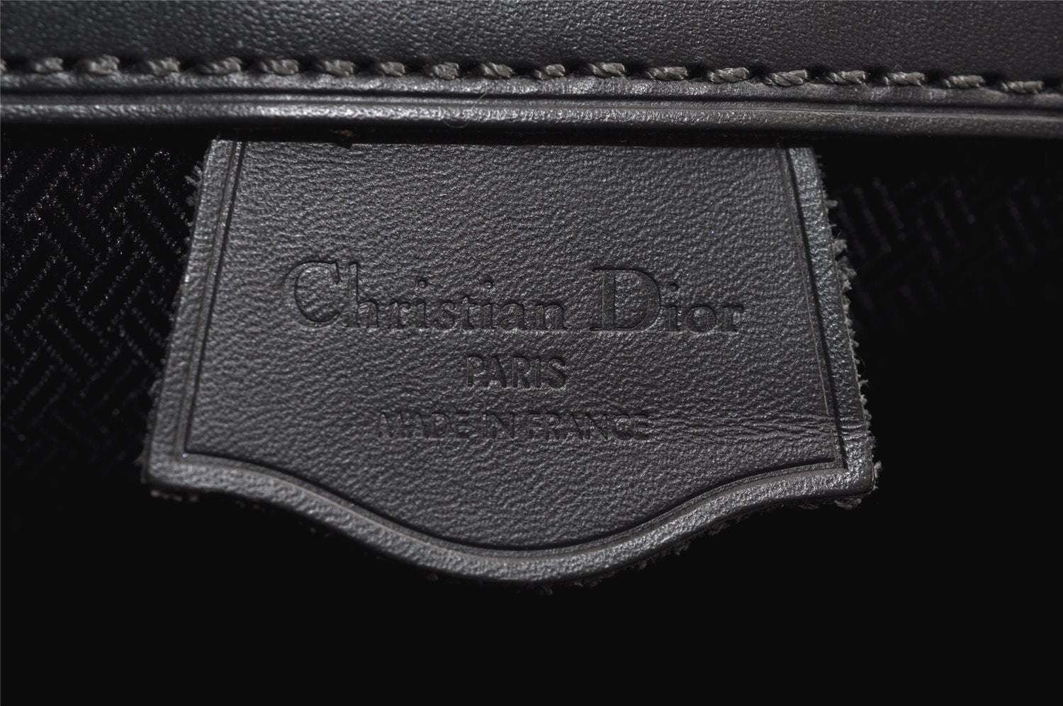 Authentic Christian Dior Trotter Boston Hand Bag Canvas Leather Black 5873J