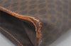 Authentic CELINE Macadam Blason Pattern Clutch Hand Bag PVC Leather Brown 5874I