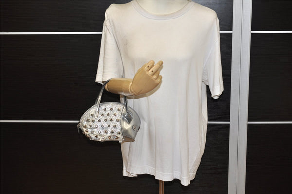 Authentic GUCCI Children's Leather Hand Bag Purse 311171 Silver Junk 5874K