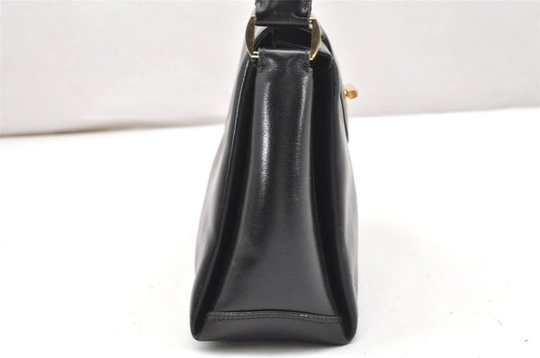 Authentic GUCCI Vintage Shoulder Hand Bag Purse Leather Black 5875K