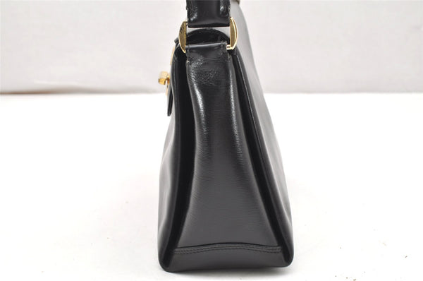 Authentic GUCCI Vintage Shoulder Hand Bag Purse Leather Black 5875K