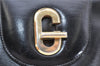 Authentic GUCCI Vintage Shoulder Hand Bag Purse Leather Black 5875K