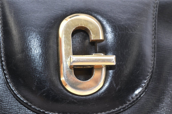 Authentic GUCCI Vintage Shoulder Hand Bag Purse Leather Black 5875K