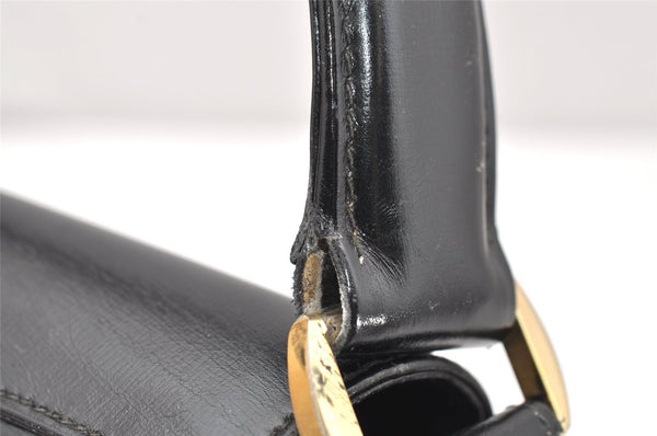 Authentic GUCCI Vintage Shoulder Hand Bag Purse Leather Black 5875K