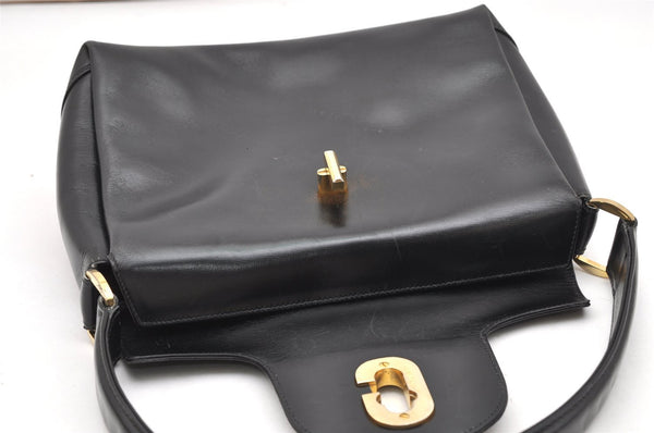 Authentic GUCCI Vintage Shoulder Hand Bag Purse Leather Black 5875K