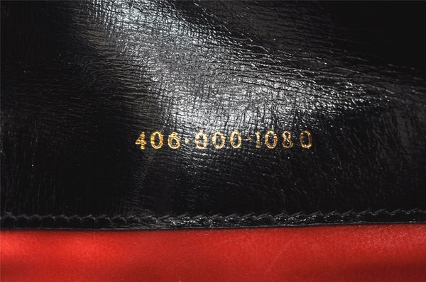 Authentic GUCCI Vintage Shoulder Hand Bag Purse Leather Black 5875K