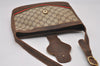 Authentic GUCCI Web Sherry Line Shoulder Bag Purse GG PVC Leather Brown 5876I