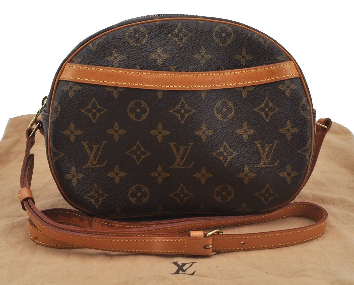 Authentic Louis Vuitton Monogram Blois Shoulder Cross Body Bag M51221 LV 5876J