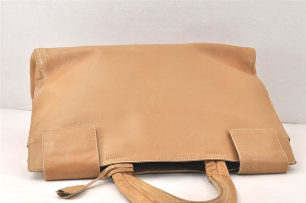 Authentic PRADA Vintage Leather Nappa Shoulder Hand Bag B8768 Beige 5876K