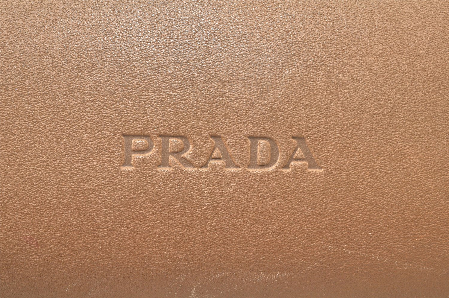 Authentic PRADA Vintage Leather Nappa Shoulder Hand Bag B8768 Beige 5876K