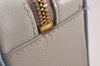 Auth PRADA Saffiano Leather Chain Wallet Shoulder Cross Bag Light Blue 5877J