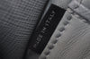 Auth PRADA Saffiano Leather Chain Wallet Shoulder Cross Bag Light Blue 5877J