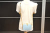 Auth PRADA Saffiano Leather Chain Wallet Shoulder Cross Bag Light Blue 5877J