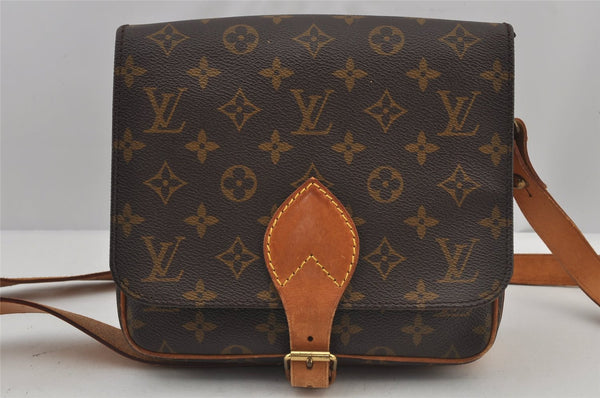 Authentic Louis Vuitton Monogram Cartouchiere MM M51253 Shoulder Bag Junk 5879J