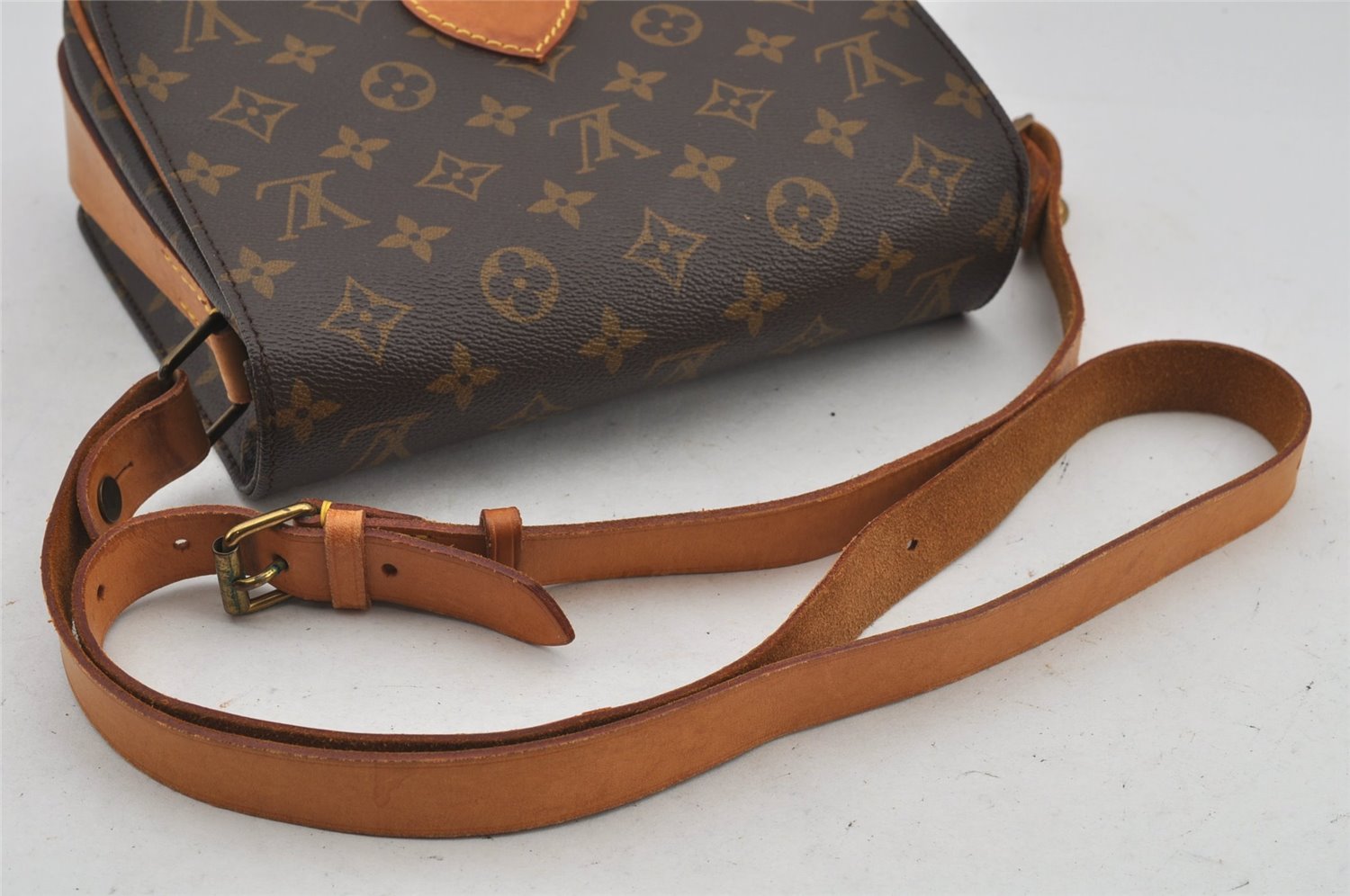 Authentic Louis Vuitton Monogram Cartouchiere MM M51253 Shoulder Bag Junk 5879J