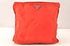 Authentic PRADA Nylon Tessuto Leather Shoulder Cross Body Bag Purse Red 5879K