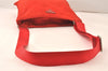 Authentic PRADA Nylon Tessuto Leather Shoulder Cross Body Bag Purse Red 5879K