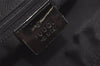 Authentic GUCCI Shoulder Hand Bag Purse GG Canvas Enamel 0014158 Black 5880I