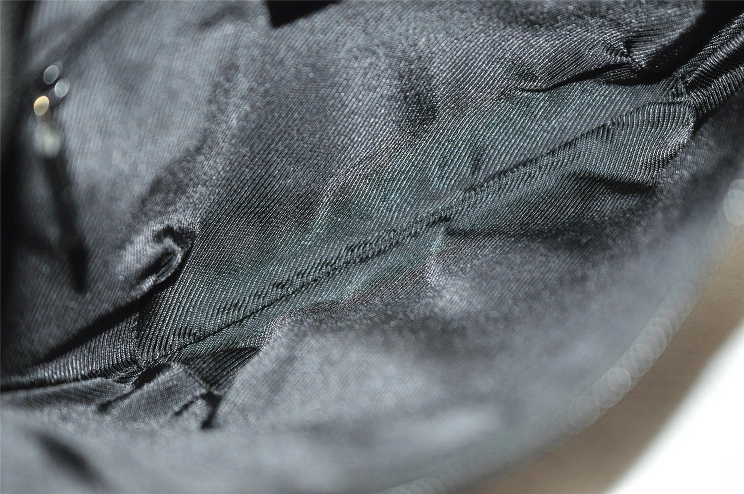 Authentic GUCCI Shoulder Hand Bag Purse GG Canvas Enamel 0014158 Black 5880I