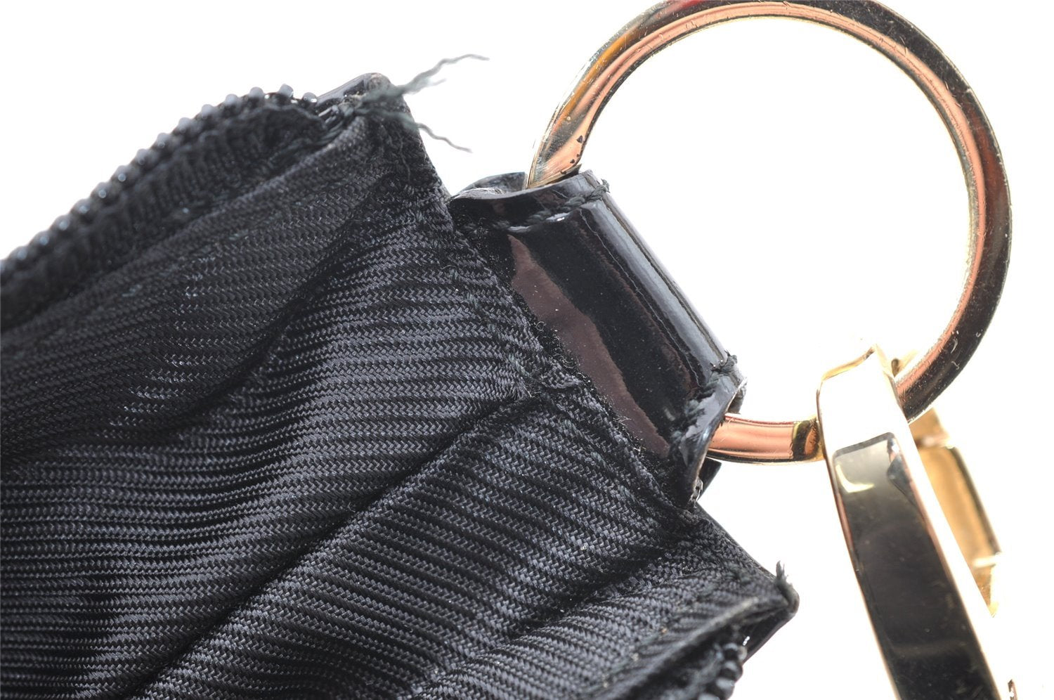 Authentic GUCCI Shoulder Hand Bag Purse GG Canvas Enamel 0014158 Black 5880I