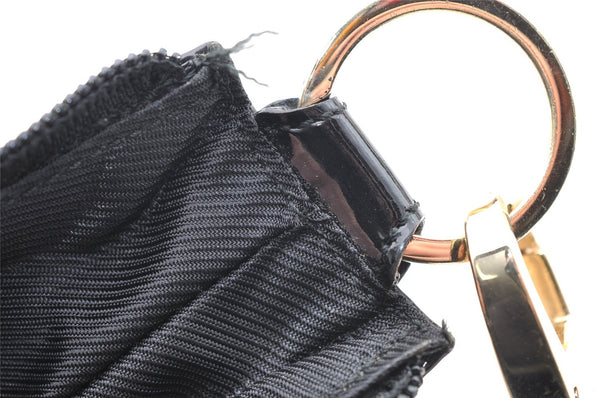 Authentic GUCCI Shoulder Hand Bag Purse GG Canvas Enamel 0014158 Black 5880I