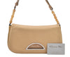 Authentic Christian Dior Maris Pearl Shoulder Hand Bag Nylon Leather Beige 5880K