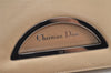 Authentic Christian Dior Maris Pearl Shoulder Hand Bag Nylon Leather Beige 5880K