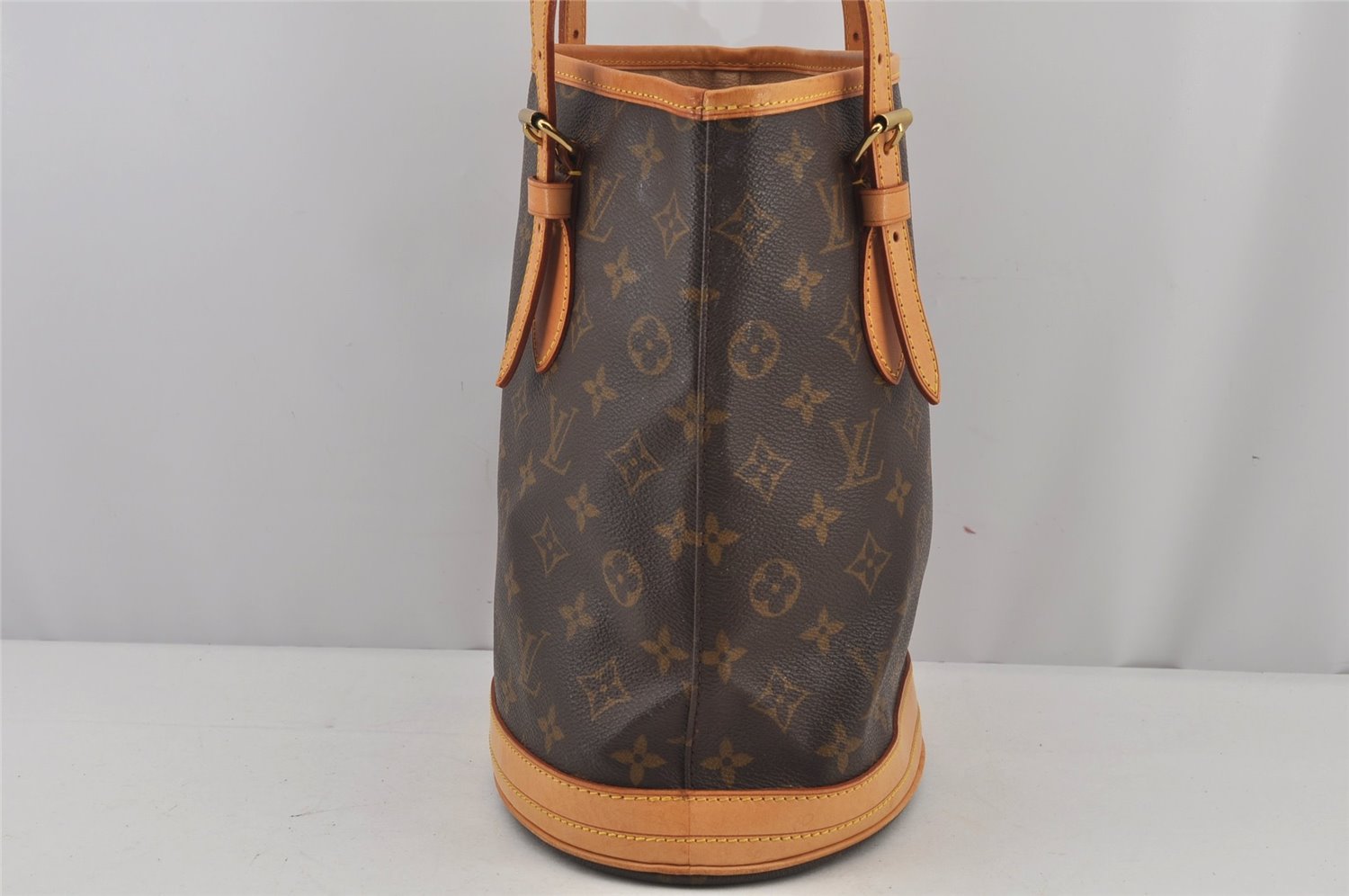Authentic Louis Vuitton Monogram Bucket PM Shoulder Tote Bag M42238 Junk 5881J