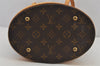 Authentic Louis Vuitton Monogram Bucket PM Shoulder Tote Bag M42238 Junk 5881J